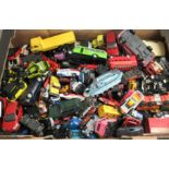 Diecast model vehicles, public transport, trucks, sports cars and emergency services with examples