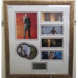 A card mounted presentation collage of five photographic prints and a dvd from 'Die Another Day'