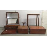 19th and 20thC boxes and small furniture: to include an Edwardian satinwood inlaid mahogany dressing