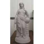 A 20thC Parian style figure, a Roman maiden  18"h