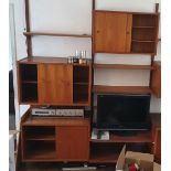 1970s modular teak finished living room furniture (unassembled)  comprising various units with