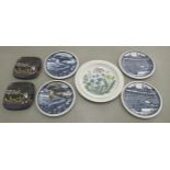 Scandinavian pottery: to include 1970s Arabia of Finland plates  8"dia
