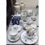 Decorative ceramics: to include a Wedgwood Jasperware fruit bowl  10"dia; Herend porcelain teaware