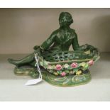 A 20thC (possibly Bavarian) china table centrepiece, fashioned as a man wearing period costume,