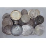 Uncollated 19th and 20thC silver and white metal coins