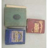 Three uncollated schoolboy album collections of Victorian and later postage stamps