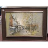 Ben Maile - 'The Pantiles, Tunbridge Wells'  oil on canvas  bears a signature  20" x 30"  framed