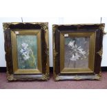 * Kusko - two still life floral studies  pastels  bearing signatures  13.5" x 11"  framed