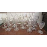 19thC and later glassware, mainly pedestal wines
