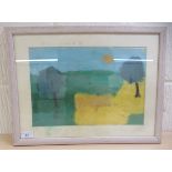 Betty Bowman - 'The Cornfield'  pastel  bears a signature  14" x 9"  framed