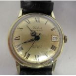 A 1960s Pilot automatic gold pated and stainless steel cased wristwatch, the 25 jewel in a bloc