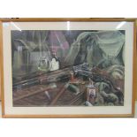 R Howe - a study of items on a game keepers table  pastel  bears a signature & dated '87  19" x 29"