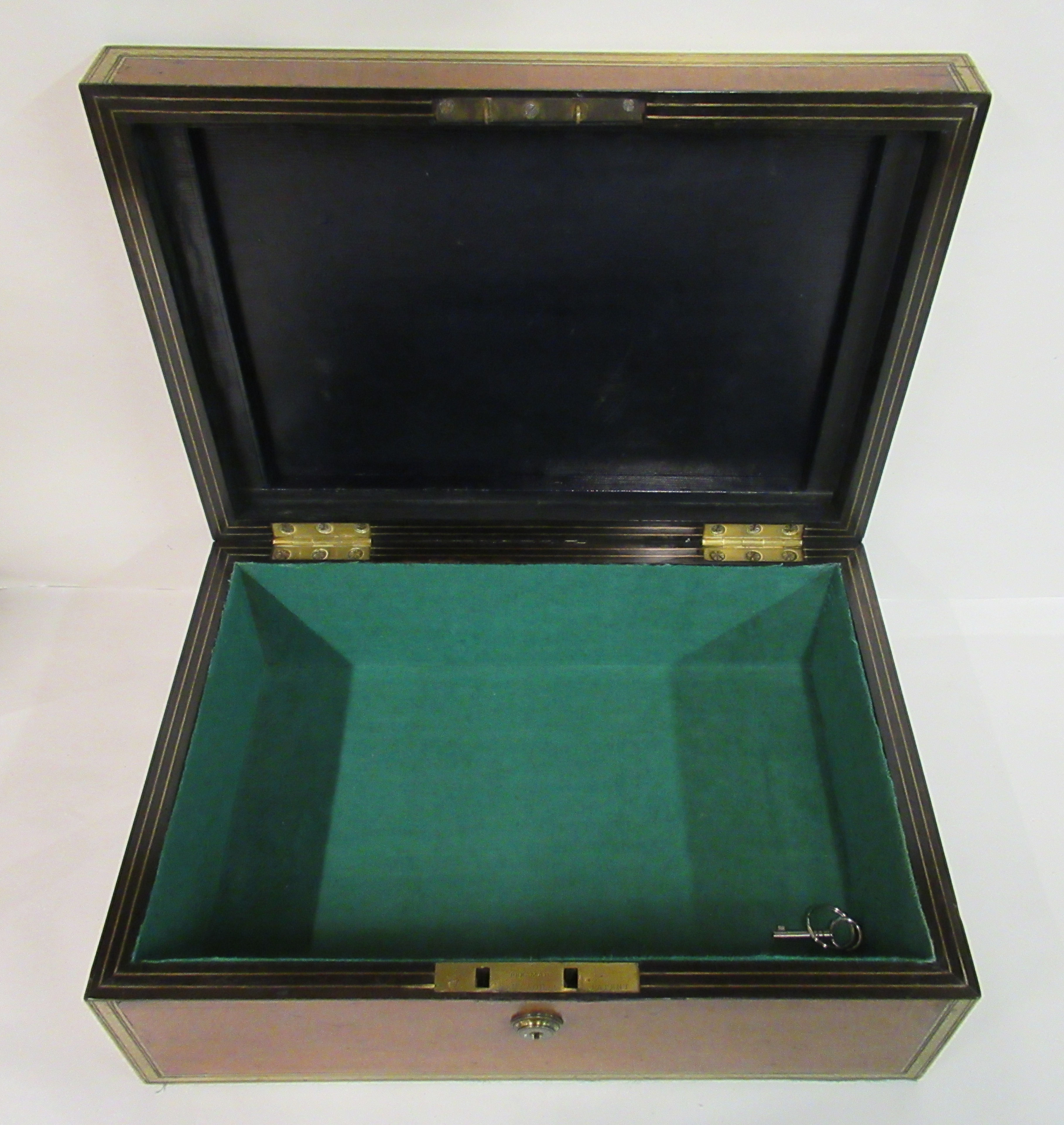 Three 19thC rosewood and other boxes of purpose: to include a later baize lined tea caddy  6"h  9"w - Image 3 of 4