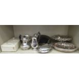 Silver plate: to include a tureen and cover with a cast bead border