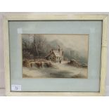 A Bredow - 'Winter in Scotland'  watercolour  bears a signature & title  9" x 6"  framed