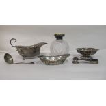 Silver and white metal collectables: to include a Mappin & Webb sauce boat  London 1913