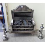 A mid 20thC Georgian style steel electric fire  25"h  36"w (sold for decorative purposes only)