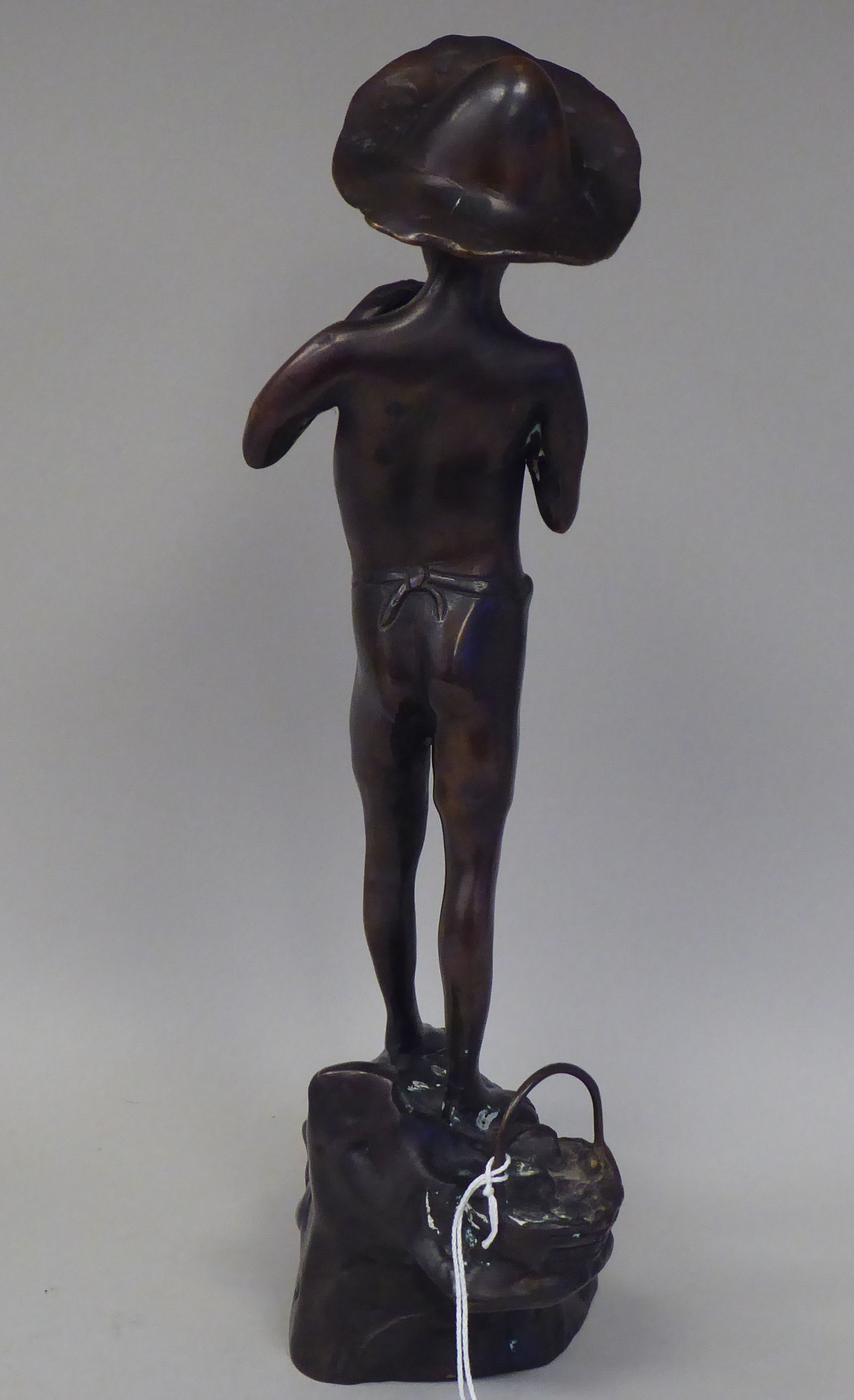 After Rancoulet - an Asian boy wearing a loincloth and broad brimmed hat holding a fish, standing on - Image 3 of 7