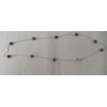 A 14ct finely strung nine pearl necklace