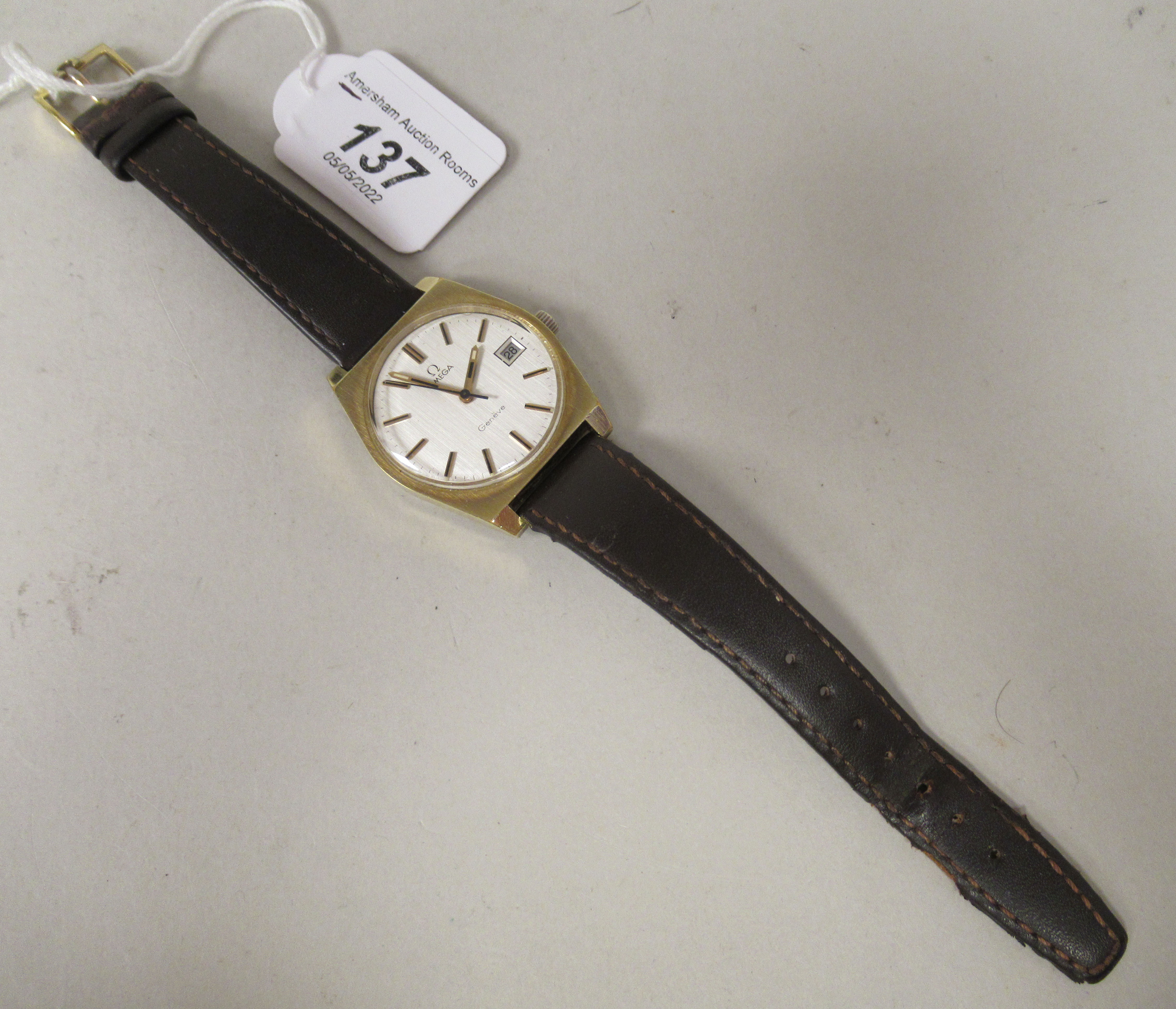 A 1970s Omega gold plated/stainless steel cased wristwatch, the movement with sweeping seconds, - Image 2 of 4