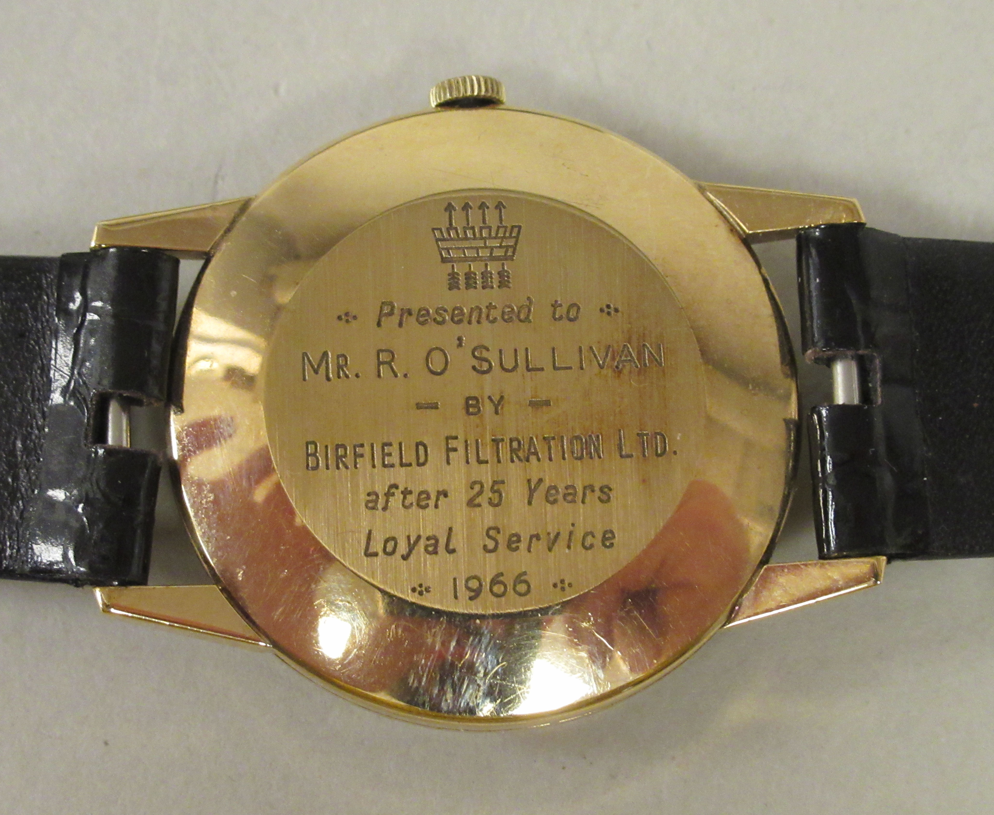 A 1960s Girard-Perregaux 9ct gold cased wristwatch, the movement with sweeping seconds, faced by a - Image 4 of 4