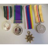 Four assorted modern British military medals, on ribbons  some copies  (Please Note: this lot is