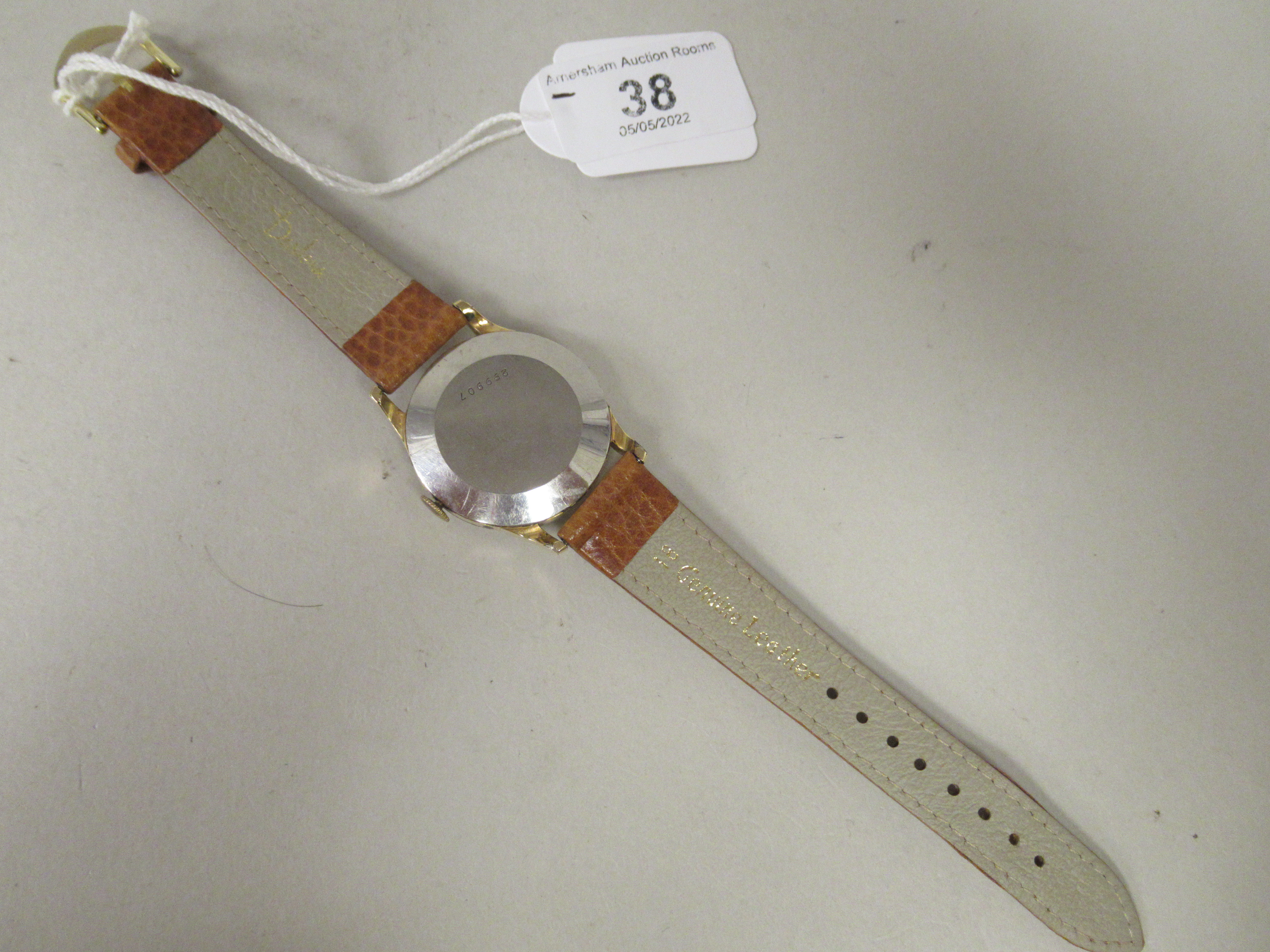 A 1950s Zodiac gold plated/stainless steel cased wristwatch, the movement with a pointer and - Image 4 of 4