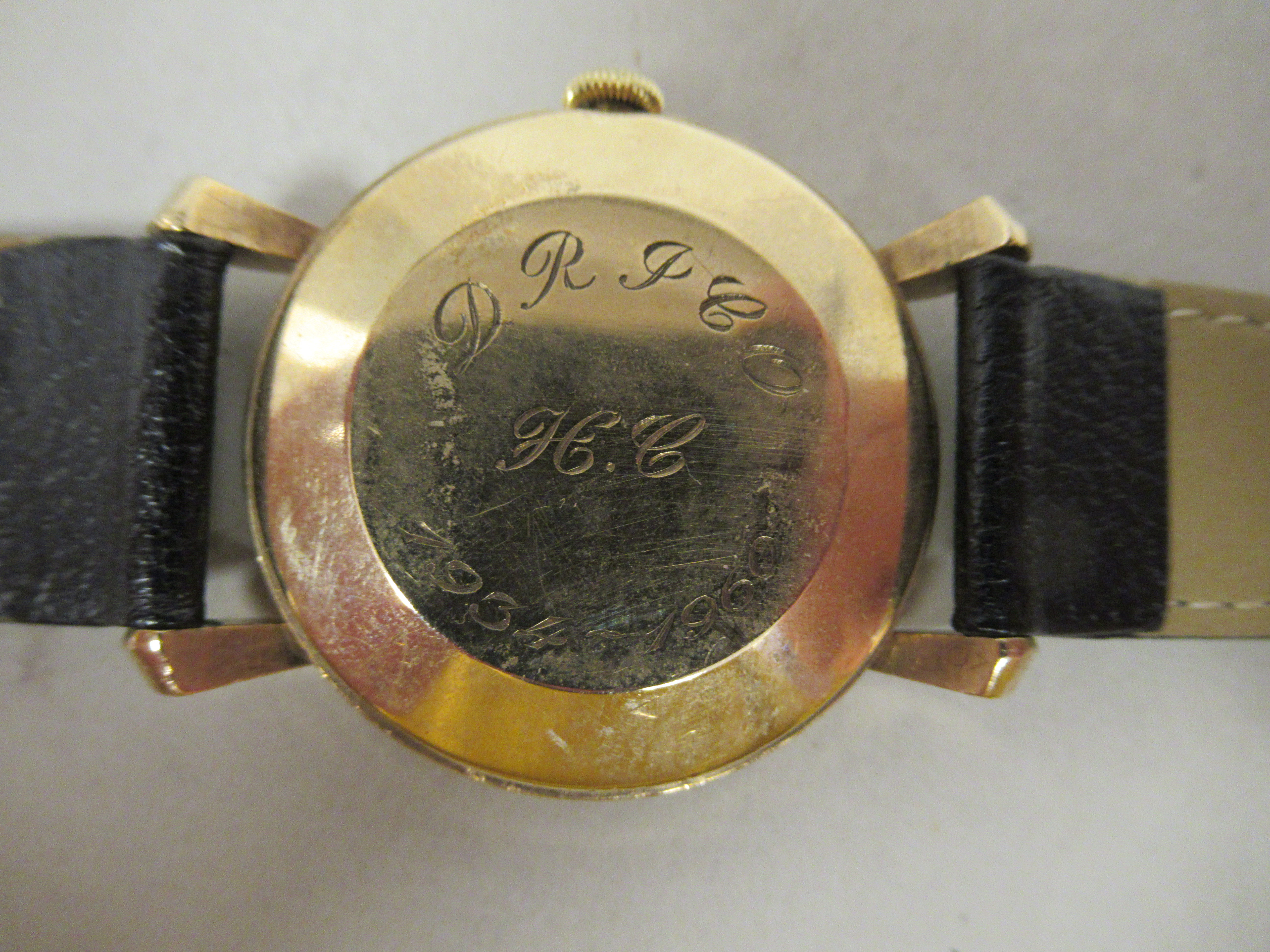 A 1950s Gerrard 9ct gold cased wristwatch, faced by an Arabic dial, incorporating subsidiary - Image 3 of 4