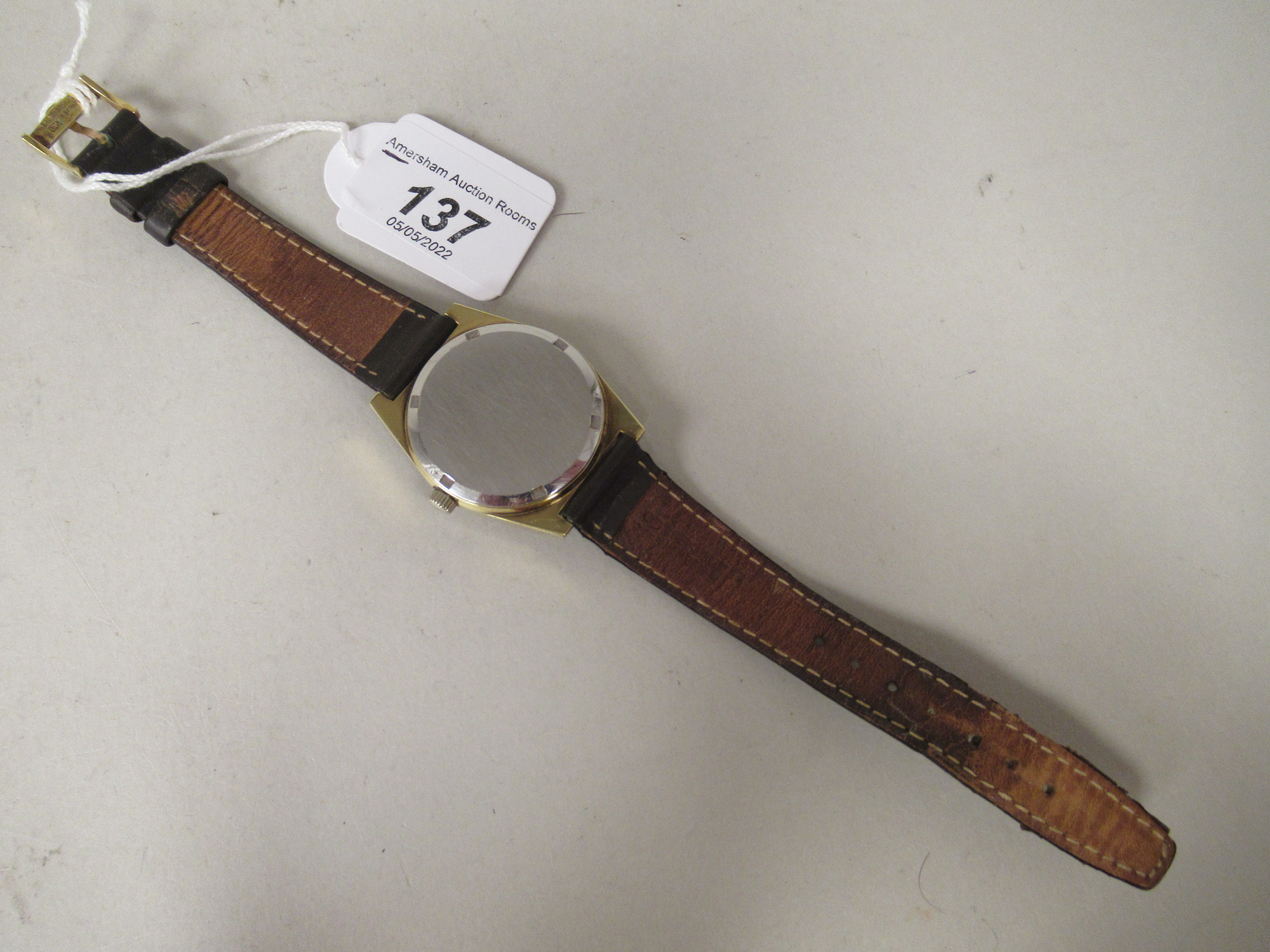 A 1970s Omega gold plated/stainless steel cased wristwatch, the movement with sweeping seconds, - Image 4 of 4