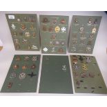 Approx. sixty regimental cap badges and other insignia, some copies: to include 1st Royal