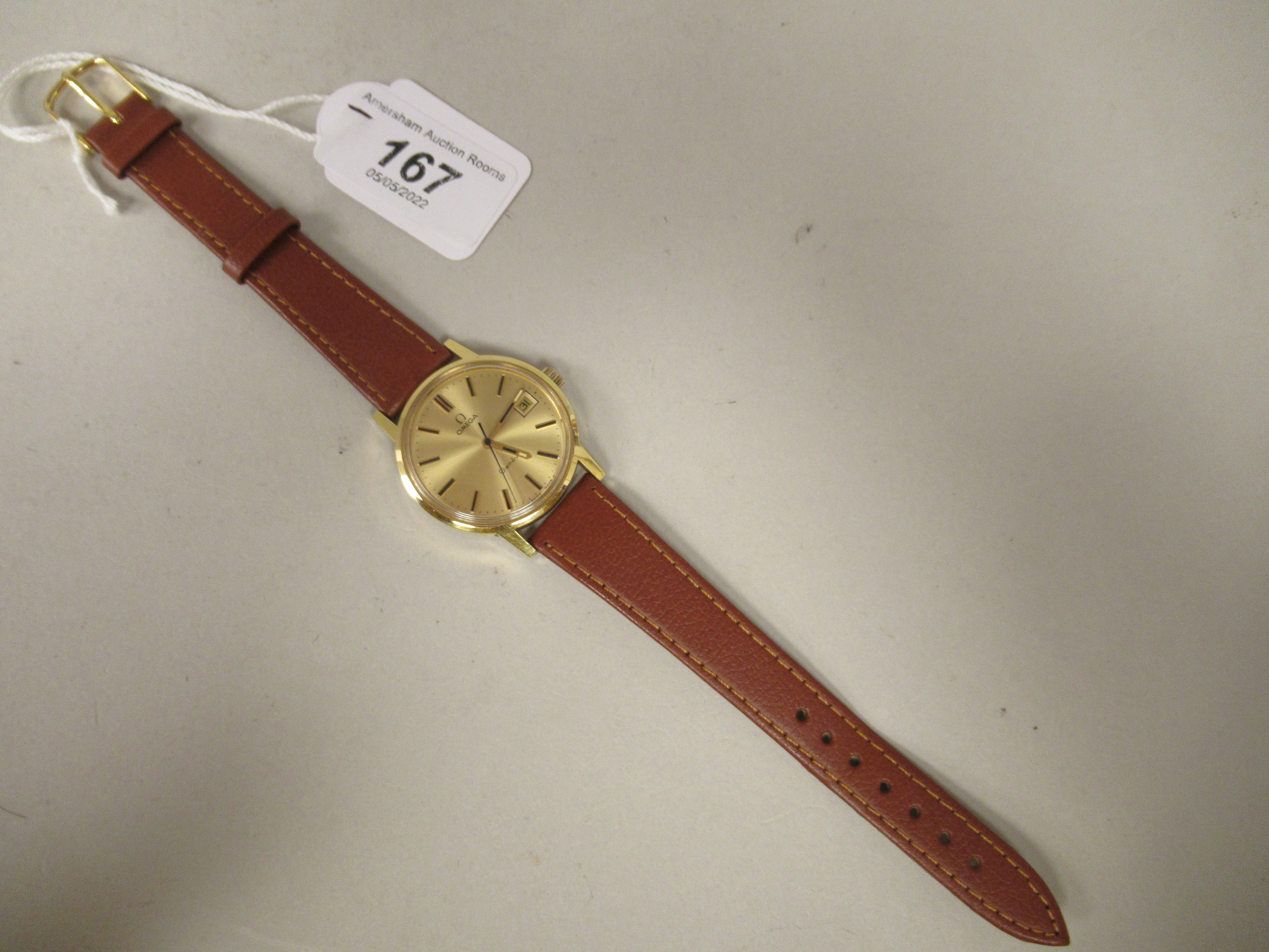 A 1975 Omega gold plated/stainless steel cased wristwatch, the movement with sweeping seconds, faced - Image 2 of 4