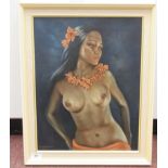 Vera Pegrum - a female nude  oil on canvas  bears a signature  17.5" x 13.5"  framed