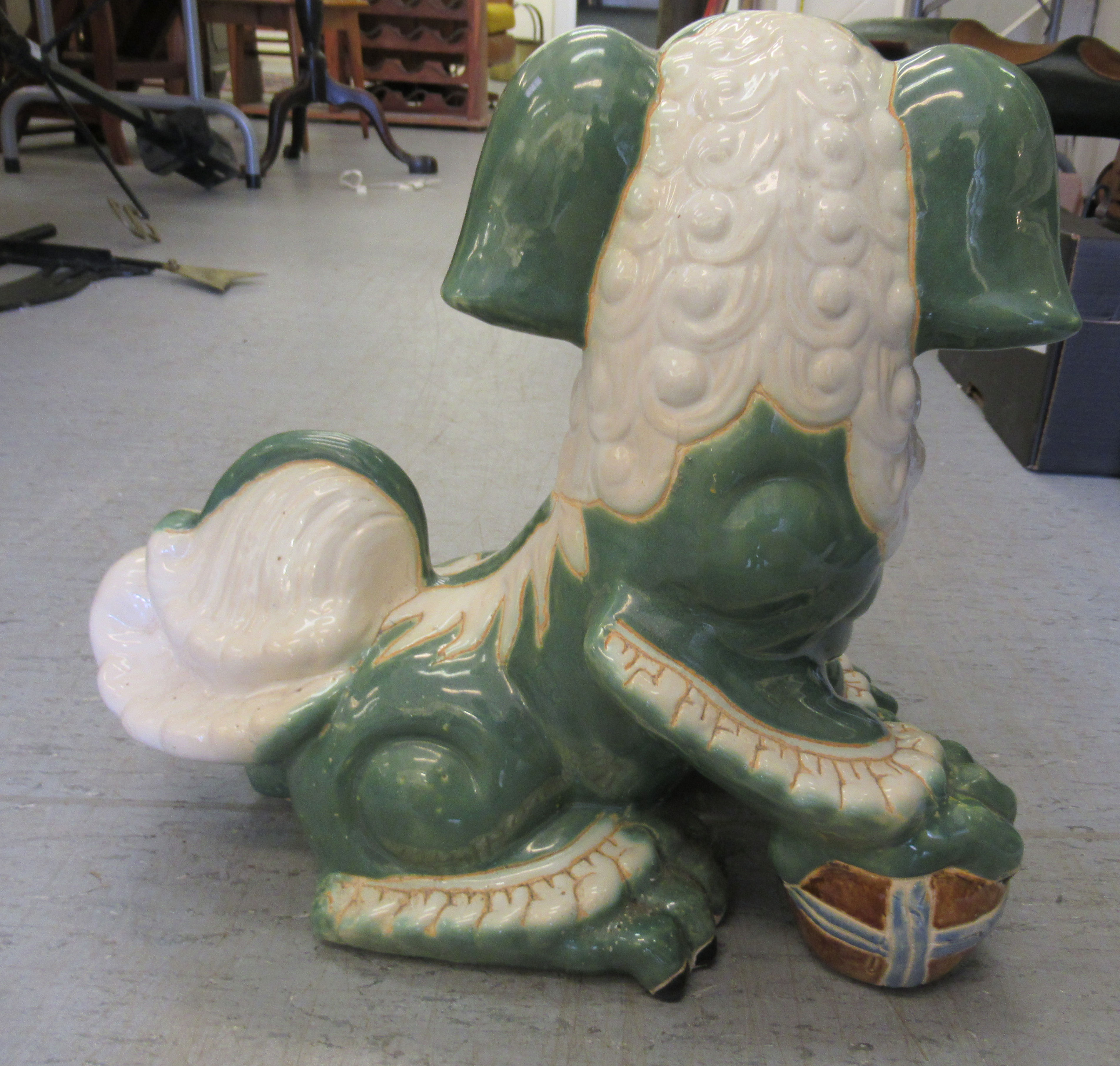 A modern Chinese pottery Dog of Fo  16"h - Image 2 of 3