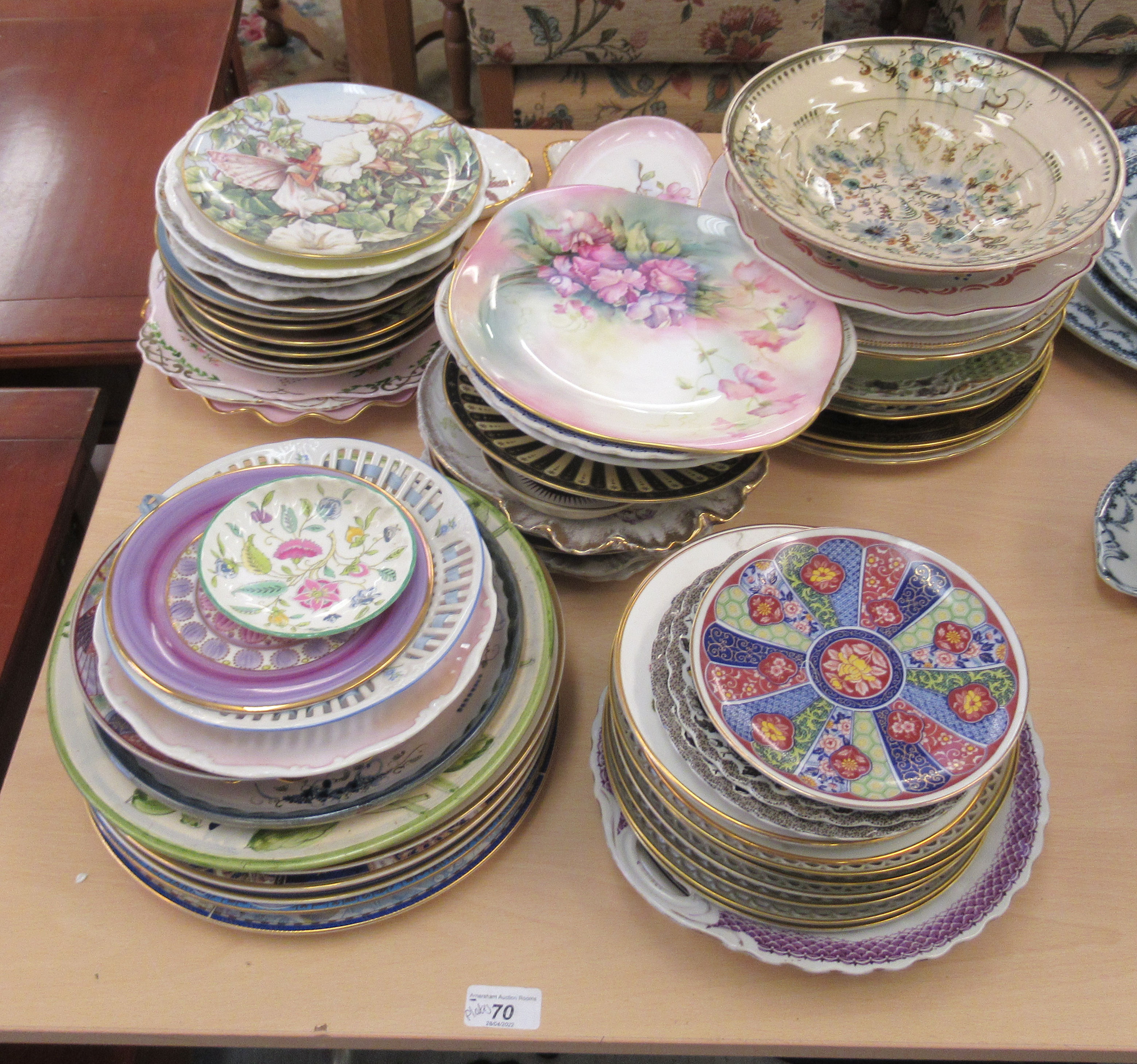British and other European ceramic wall plates, some hand painted  various themes  largest 10"dia