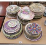 British and other European ceramic wall plates, some hand painted  various themes  largest 10"dia