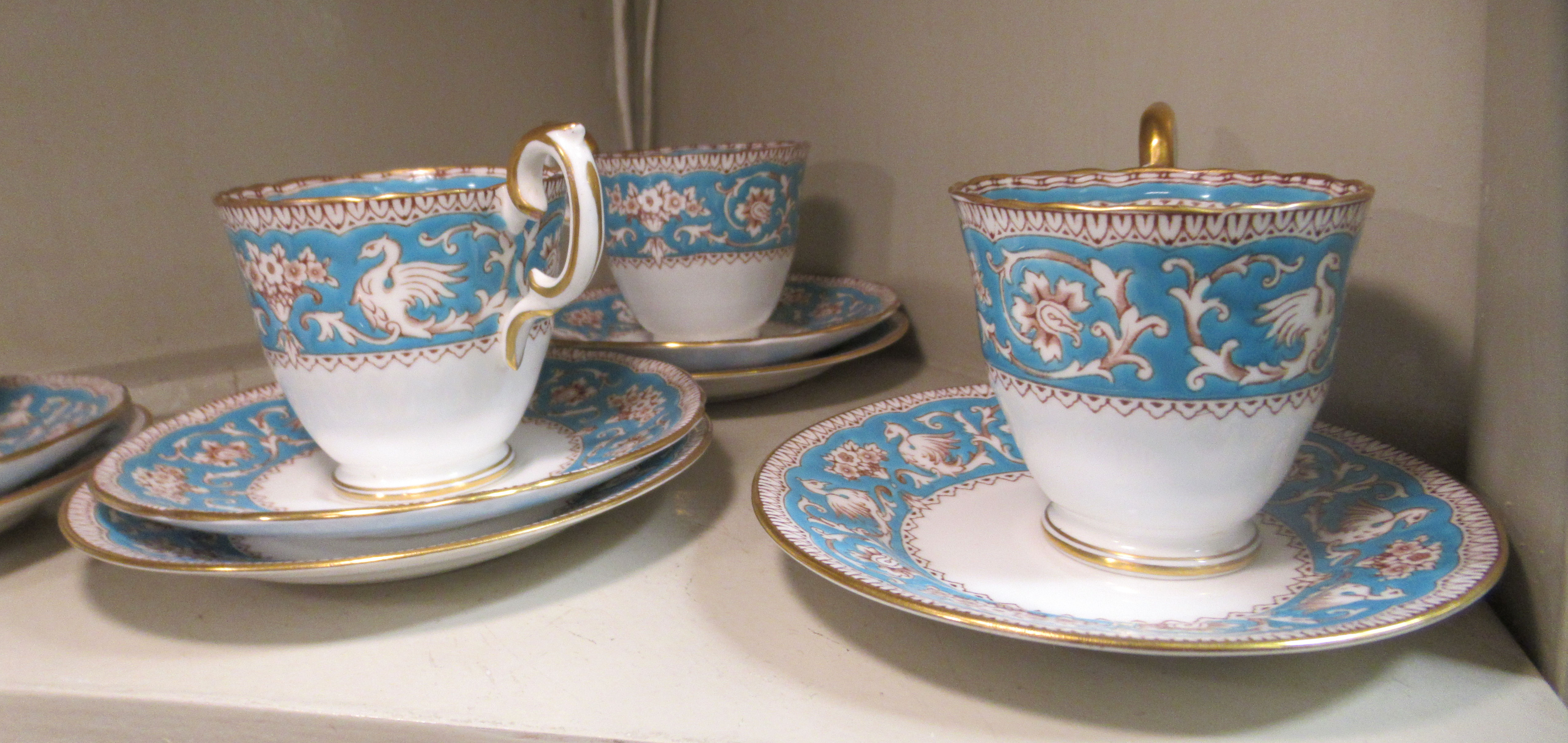 Ceramics: to include a 1930s Art Deco Burleigh Ware china Belvedere pattern coffee set - Image 7 of 8