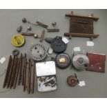 'Antique' angling equipment: to include a Wright fishing reel; and a later Shakespeare Graphite