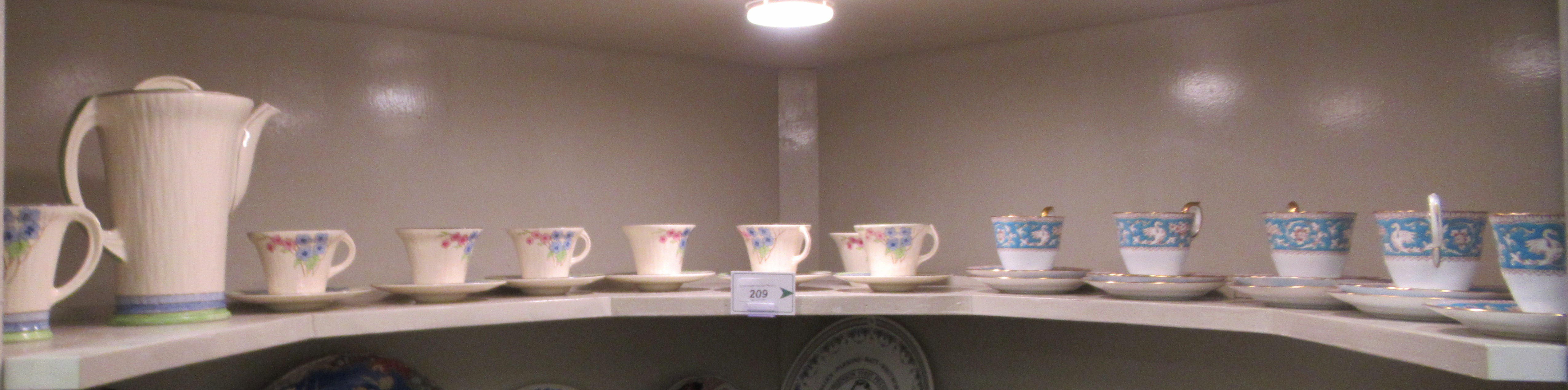 Ceramics: to include a 1930s Art Deco Burleigh Ware china Belvedere pattern coffee set