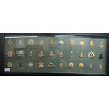 Approx. thirty various cap badges: to include The Queens Own Hussars; The Lifeguards and Royal