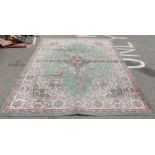 A modern machine made Marrakech pattern rug, decorated with flora and foliage, on a multi-coloured