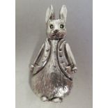 A Sterling silver Peter Rabbit brooch