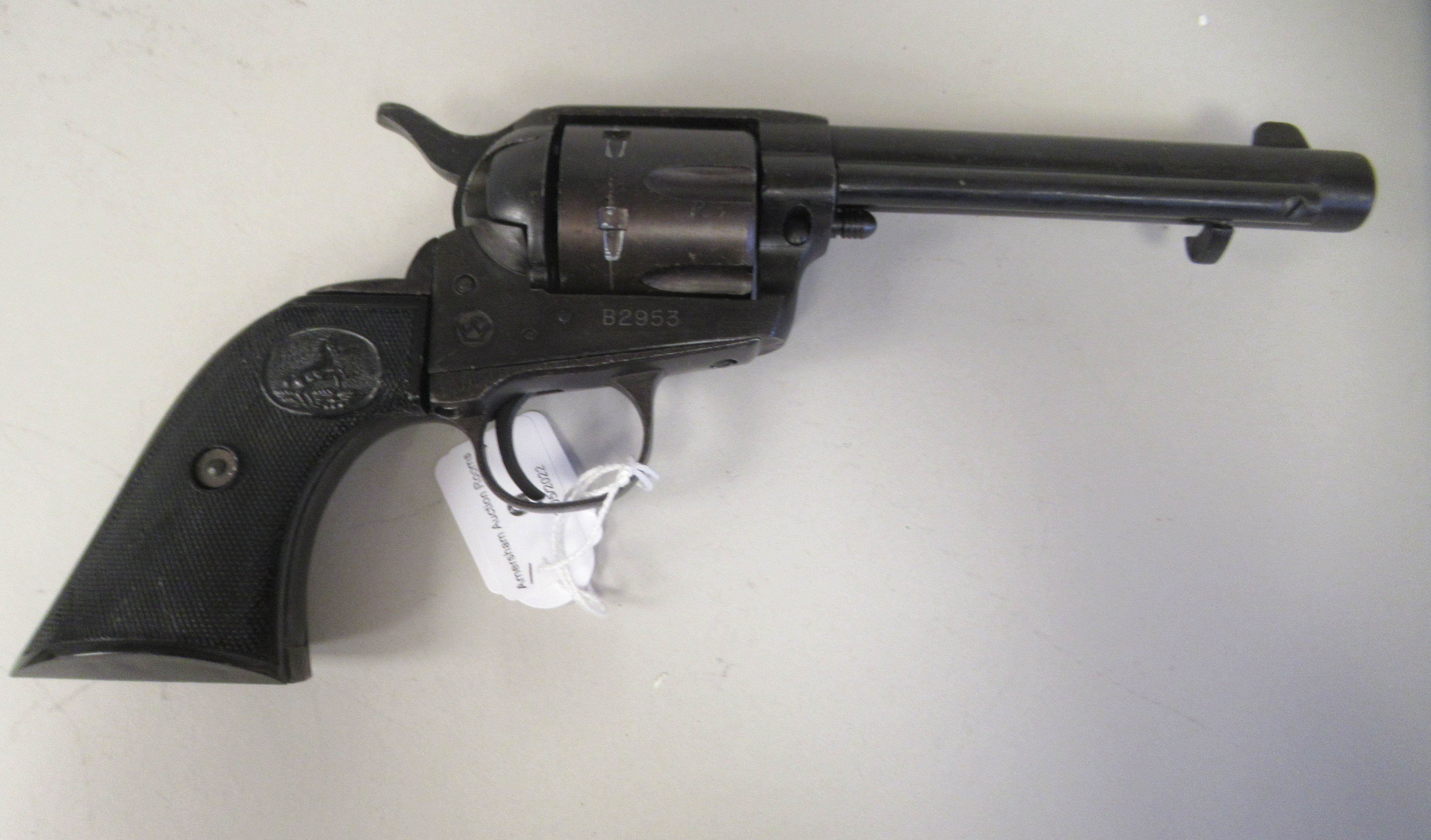 A replica TRC 1970s Colt 45 SA army revolver with six dummy rounds  cased - Image 4 of 11