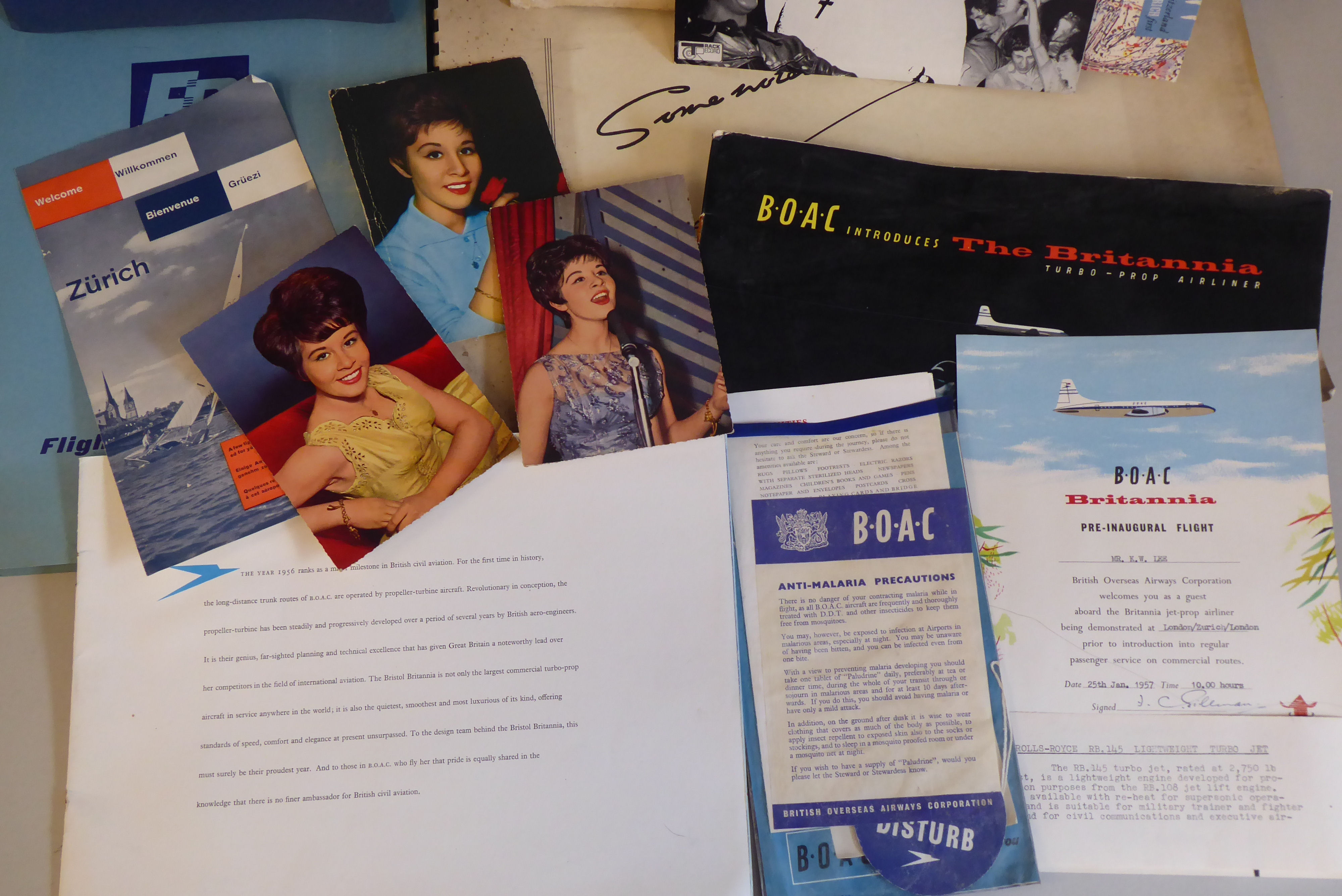 Miscellaneous passenger aircraft related printed ephemera, mainly 1960s: to include air show - Image 6 of 7