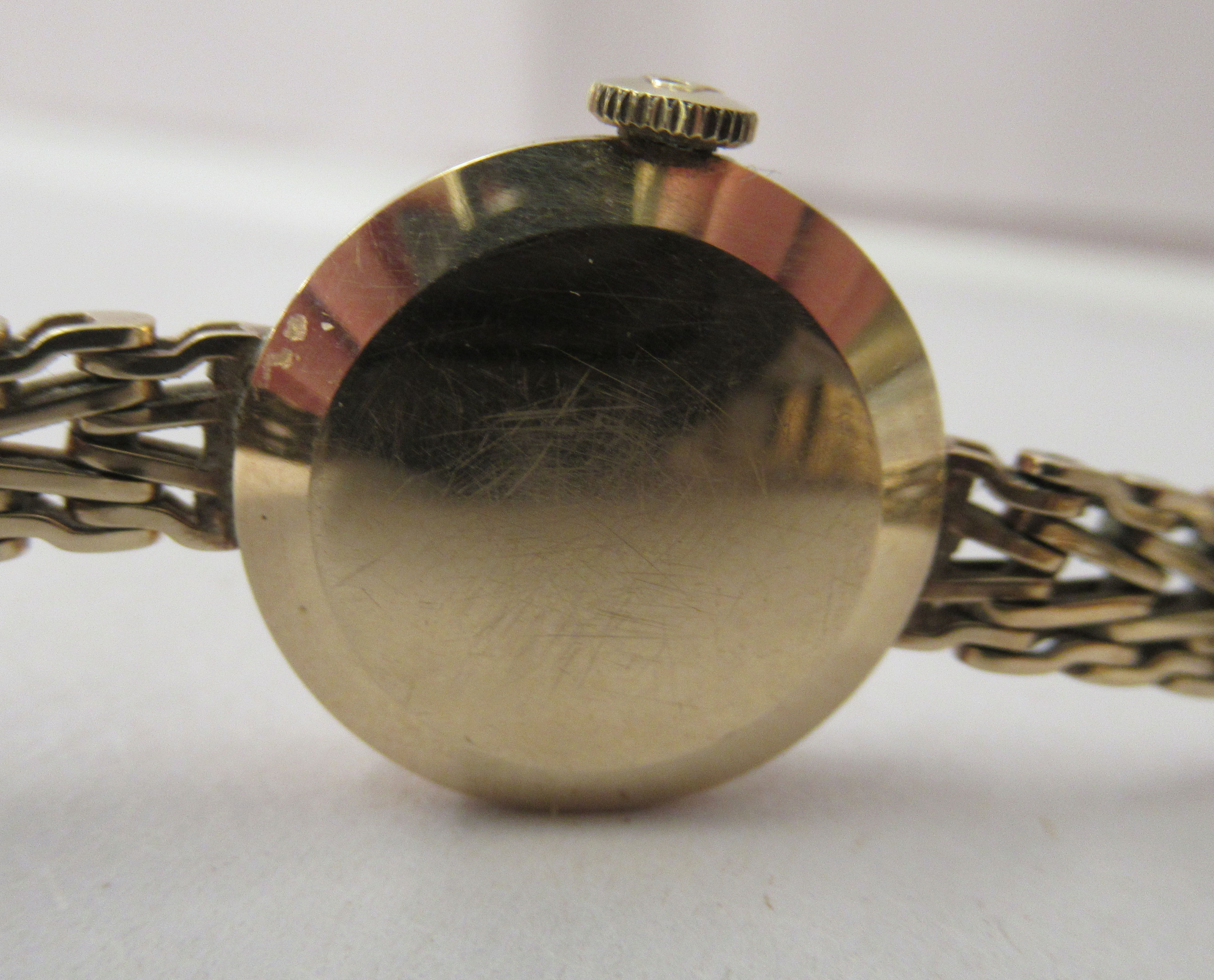 A ladies Tudor 9ct gold bracelet wristwatch, faced by a baton dial  cased - Image 3 of 3
