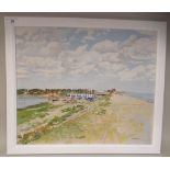 John Bawtree - 'Old Aldburgh Yacht Club'  oil on board  bears a signature & inscription verso  15" x