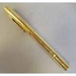 A Swan 18ct gold cased lever action fountain pen