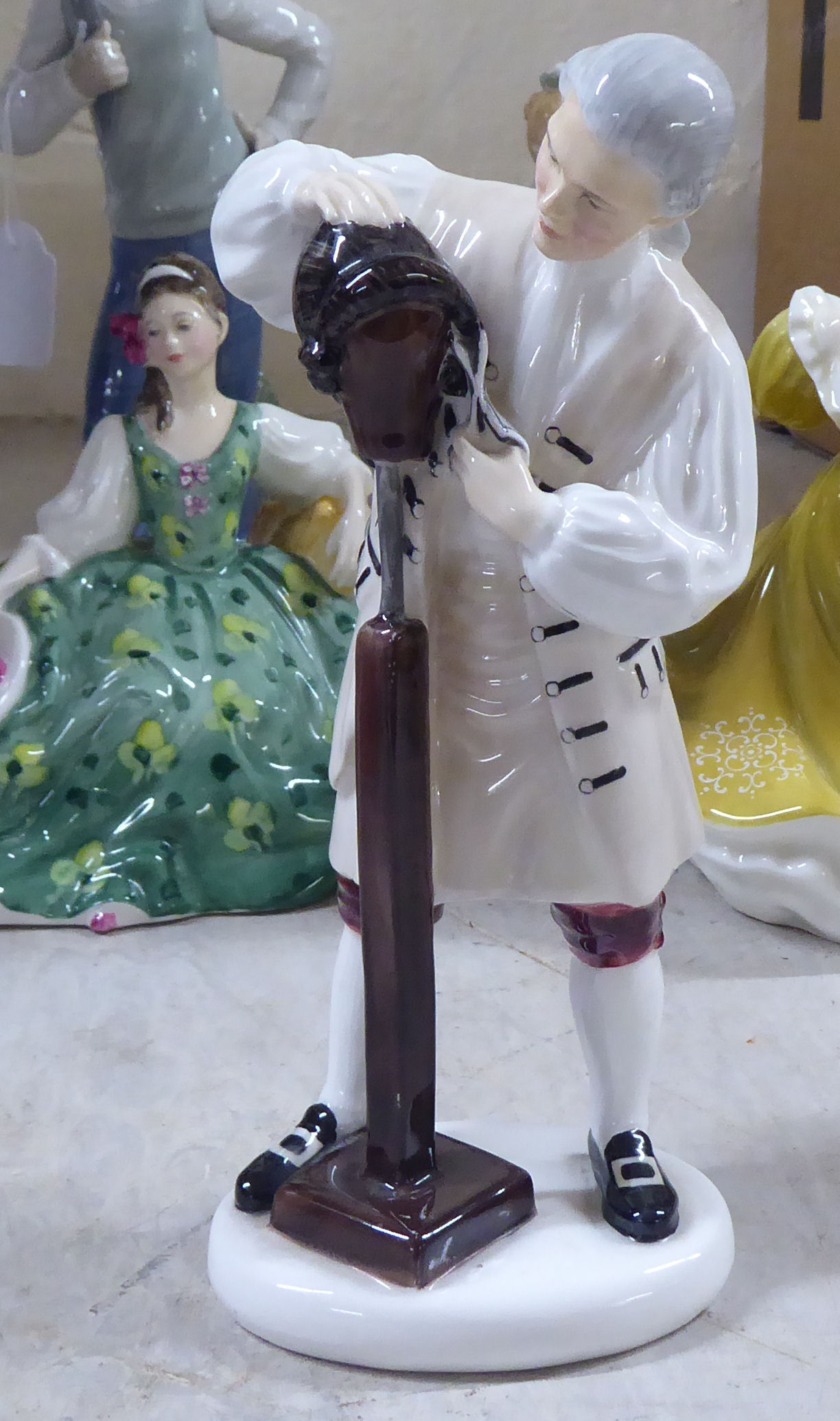 Six Royal Doulton china figures  largest 8"h; and a Nao porcelain figure, a golfer  11"h - Image 4 of 5