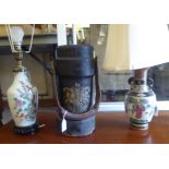 A mixed lot: to include a late 19thC Chinese porcelain crackle glazed vase, converted to a lamp,