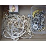 Costume jewellery and items of personal ornament: to include simulated pearl necklaces
