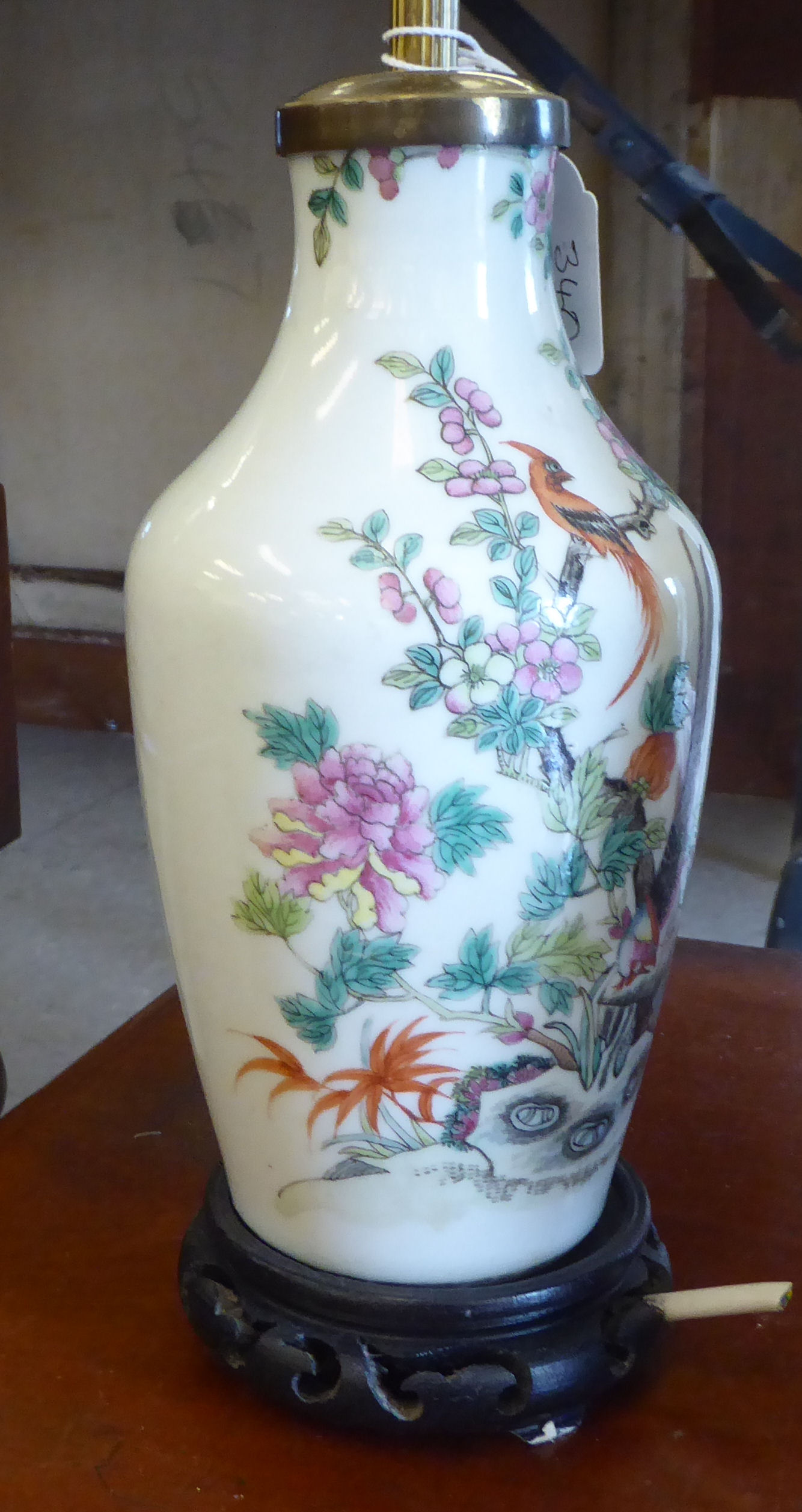 A mixed lot: to include a late 19thC Chinese porcelain crackle glazed vase, converted to a lamp, - Image 2 of 9